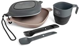 UCO 6-Piece Camping Mess Kit with Bowl, Plate, Collapsible Cup, and Switch Camping Spork