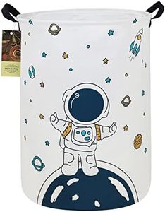 HUNRUNG Cesta grande de tela de lona ligera para almacenamiento, organizador de juguetes, ropa sucia, plegable, impermeable, para dormitorios universitarios, dormitorio de niños, baño (astronauta de