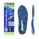 Powerstep Unisex Memory Foam Insoles, Blue Green, Numeric_5 US Men