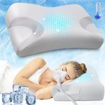 Hydomi CPAP Memory Foam Pillow for Side Sleeper,【Upgrade Pillowcase】 Sleep Apnea Pillow Suit for All CPAP Masks User, CPAP Anti Snoring Pillow, Orthopedic Neck Support Pillow Relief Neck Pain