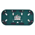 CASINO KART Foldable Poker Table – 6x3 ft | Portable Casino-Style Poker Table with Padded Armrest & Cup Holders | Perfect for Home, Game Nights & Tournaments