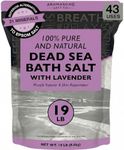 Aromasong Pure Dead Sea Salt for Soaking with 100% Natural Lavender, 19 LB - Spa Bath Salt Fine Grain - Body Wash Scrub - Soak for Women & Men- Bulk Resealable Pack (Packaging May Vary)