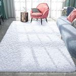 Pacapet Fluffy Area Rugs, White Sha