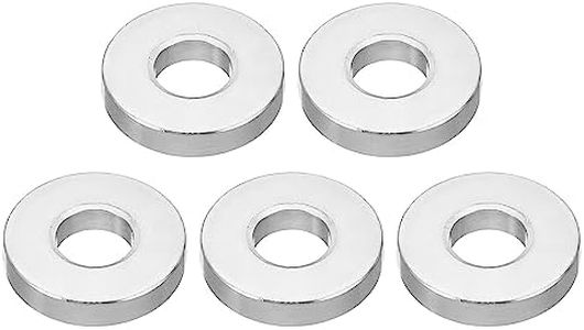 Patikil M8 Aluminum Spacers, 5pcs Metal Spacers Aluminum Round 8.5mm ID x 20mm OD x 4mm L Thickness for 5/16" or M8 Screw Bolts