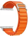 MELFO Smart Watch Strap Nylon Loop Compatible with Boat Wave Elevate 3 Smart Watch - Sports Hook Band - Orange