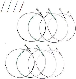LALOCAPEYO 8 Pieces Violin Strings Universal Full Set (G-D-A-E) 4/4 Violin Universal String Steel Core Violin Fiddle String with Nickel-plated Ball End for Instruments 4/4 3/4 1/2 1/4