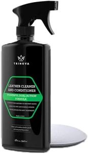Leather Conditioner & Cleaner for Furniture, Car Cleaning Kit, Jackets, Handbags, Shoes, Sofa, Seat Covers, Boots, Bags, Purses & More. Cleaner, Restorer, Protector - TriNova Formerly Leather Nova,