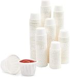 Stockroom Plus 600 Pack Mini Sample Cups for Tasting, Small Disposable Paper Souffle Cups for Condiments, Medicine (White, 0.5 oz)