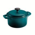 Tramontina 3.5-Quart Enameled Cast-Iron Round Dutch Oven, Teal