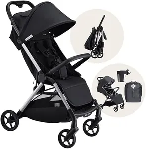 Colugo The One Stroller - Lightweight Easy Fold Compact Toddler Stroller and Baby Stroller for Travel, Large Storage Basket, One Hand Fold, Includes Raincover, Bumper Bar, Cupholder (Black)