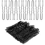 Stoutips 100 PCS U Shaped Hair Pins for Buns (Black) - 5 cm/2 Inches Hair Bun Pins in an Assorted Box - Best for All Hair Types and Hair Styles, For Twisting Your Hair