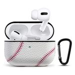 HIDAHE Case for Airpods Pro, for Airpods Pro Skin Accessories Sport Pattern for Airpod Pro Cover Leather Case for Charging Case for AirPods Pro, Baseball