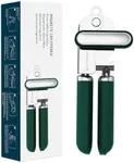 KITCHENDAO Manual Can Opener, Super Sharp Sandvik 12C27 Blade, Handheld Can Opener with Magnet, Smooth Edge Cut, Soft Grip, Oversized Knob for Seniors & Arthritis, Easy to Use, Green