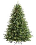 WeRChristmas Prelit Balsam Fir Christmas Tree with 600 Chasing Warm LED Lights, Multi-Colour, 7 feet/2.1m