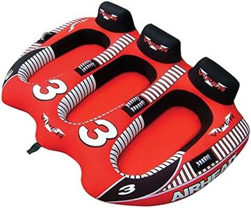 Airhead Viper Towable 1-3 Rider Tube for Boating and Water Sports, Heavy Duty Full Nylon Cover