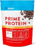 Equip Foods Prime Protein Powder | Clean, Grass Fed Beef Protein Isolate | Carnivore Protein Powder | Paleo, Keto Friendly | Gluten, Dairy Free | Helps Build & Repair Tissue | 30 Servings, Iced Coffee