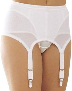 Rago Women's Plus-Size Six Strap Shaper Garter Belt (X), White, 5X-Large (40)