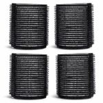 4pc Large Hair Rollers for Volume & Bouncy Curls - Self Grip Styling Rollers for Long & Short Hair, Heatless Curlers for Lift, Body & Waves, Lightweight & Travel Friendly