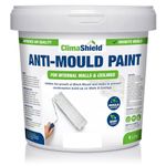 ClimaShield Anti Mould Paint - White, 1L - Anti-Mould Paint White for Bathrooms, Kitchens & Bedrooms. Effective Damp Seal for Walls & Ceilings to prevent the growth of Mold & Mildew