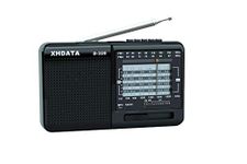 XHDATA D-328 Radio Portable FM AM SW Support TF Card MP3 Pocket Radio with Rechargeable Battery Black