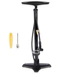 BLEQYS® Bike Floor Pump, 160 PSI, Portable Hand Pump for Road Bikes