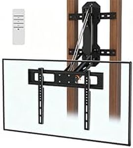 WHYFONE Motorized TV Mount with Remote for 32 to 85 inch Screen up to 88 lbs, Electric TV Mount Drop Down 17.7” Height-Adjustable on Fireplace, Max VESA 600x400mm, 16" Wood Stud/Brick/Concrete Wall