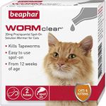 Beaphar 3 X Wormclear Spot-On Solution for Cats, 21 g