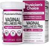 Physician's CHOICE Vaginal Probiotics for Women - Unique with Licorice Root - PH Balance, Odor Control, Yeast, Vaginal Microbiome & Feminine Health - 6B CFU - Organic Prebiotic, Cranberry - 60 CT