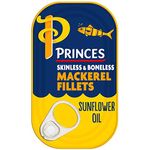 Princes Mackerel Fillets in Sunflower Oil 125g Case of 10