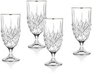 Godinger Iced Tea Beverage Glasses, Dublin, Platinum Rim, Set of 4