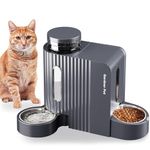 Gardner Pet Automatic Gravity Cat Food Feeder and Water Dispenser Stainless Steel Two-in-One Set Large Capacity Dispenser for Pets Dogs, Puppies, Kittens, Rabbits