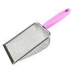 PLUSHCEWT Cat Litter Scoop Cat Poop Scoop,Sand Sifter Scoop,Stainless Reptile Mesh Poop Scoop Litter Cleaner Corner Scoop Pet Litter Cleaning Tool for Cat Dog Rabbit Lizard