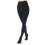 EVERSWE Women's Opaque Fleece Lined Tights, Thermal Tights (Navy,M)