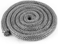 Wood Stove Door Gasket, 1" Wood Stove Gasket Rope Seal for Woodburning Stoves, Heat Resistance Fiberglass Gasket Replacement for Wood Stoves and Fireplaces(1" x 98" Rope)