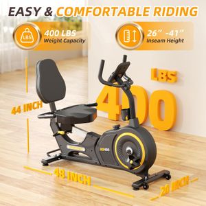 VANSWE Recumbent Exercise Bike – 400 lb Capacity, Bluetooth, Magnetic Resistance