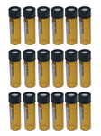 4ml Amber HPLC Vials, 13-425 Lab Autosampler Vials with Writing Area and Graduations, Black Screw Cap with Hole, Red PTFE and White Silicone Septa, 100 Pcs/Pack