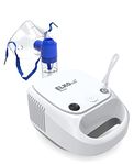 ELKO EL-720 ELKOneb Handy Piston Compressor Nebulizer Machine for Adult & Child with Complete Mask Kit | Flow Adjuster Included (White/Grey)