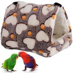 Large Winter Warm Bird Nest House,Bird Hammock,Comfortable Bird Bed for Cage,Warm Plush Parrot Hanging Bed Cave Hideaway Cage Toy for for Parakeet Cockatiel Lovebird Budgie Canary Cockatoo African