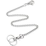 wisdompro Keychain, Heavy Duty 16 Inch Pocket Keychain Wallet Chain with Lobster Clasp and 2 Keyrings for Jeans Pants （40.5cm）