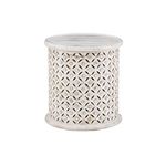 Powell Company Sympico Side Table, Metal, Whitewash