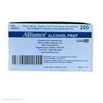 Alliance Alcohol Prep Pads 2-Ply 70% Alcohol Swabs Sterile Cleaning Wipes Individually Wrapped (4000)