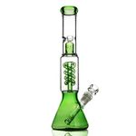 REANICE Recycler Green Glass Bong 14.5mm Height 31.5cm Straight Pipes Honeycomb Branch Cheap Bongs Water Oil Rigs