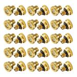 KUWAN 30pcs Brass Misting Nozzles for Cooling System 0.019" (0.5 mm) 10/24 UNC Garden (0.019)