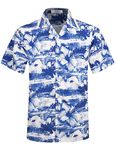 APTRO Men's Hawaiian Shirt Short Sleeve Beach Party Aloha Shirt EL012 M