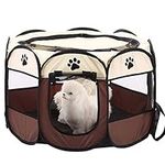 Aoweika Portable Pet Playpen, Puppy Dog Cat Playpen with 8-Panel Kennel, Indoor/outdoor Pet Tent Fence for Pet Kennel Cage, Rabbit Guinea Pig Playpen and Hamster Cage