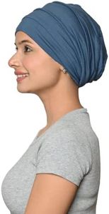 SAKUCHI Chemo Silky Soft Slouchy Snood Bamboo Cap Beanie for Women Cancer Hair Loss Turban Hat Chemo Headwear Women, Ss200metallic Grey, One Size