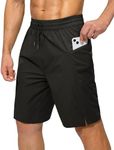 AI'MAGE Mens Swimshorts Big and Tall 7" Swim Trunks Mens Designer Bathing Suit Lightweight Swimming Trunks Black XL