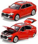 Sky Tech® Audi Q8 SUV CAR Diecast Metal 1:32 Exclusive Zinc Alloy Metal Pull Back Die-cast Car Pullback Toy car with Openable Doors & Light Music Birthday Gifts Boys Toys for Kids【Colors as Per Stock】