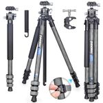 INNOREL P254CF 63" Carbon Fiber Travel Tripod,Professional Compact Camera Tripod Stand for Digital DSLR Travel with Low Gravity Center Ball Head Special-Shaped Center Column Max Load 26.5 lbs/12 kg