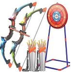 Hollyhi 2 Pack Bow Arrow Set for Kids, LED Archery Set Toys with Standing Target, Indoor Outdoor Motor Skill Shooting Games Birthday Gifts for 5 6 7 8 9 10 11 12 13 14 Year Old Kids Boys Girls